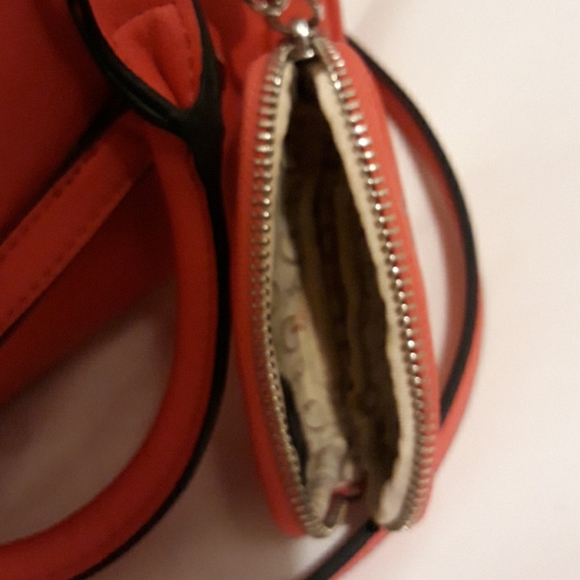 Guess Marx Popping Pink Satchel Crossbody Vegan - Picture 11 of 13